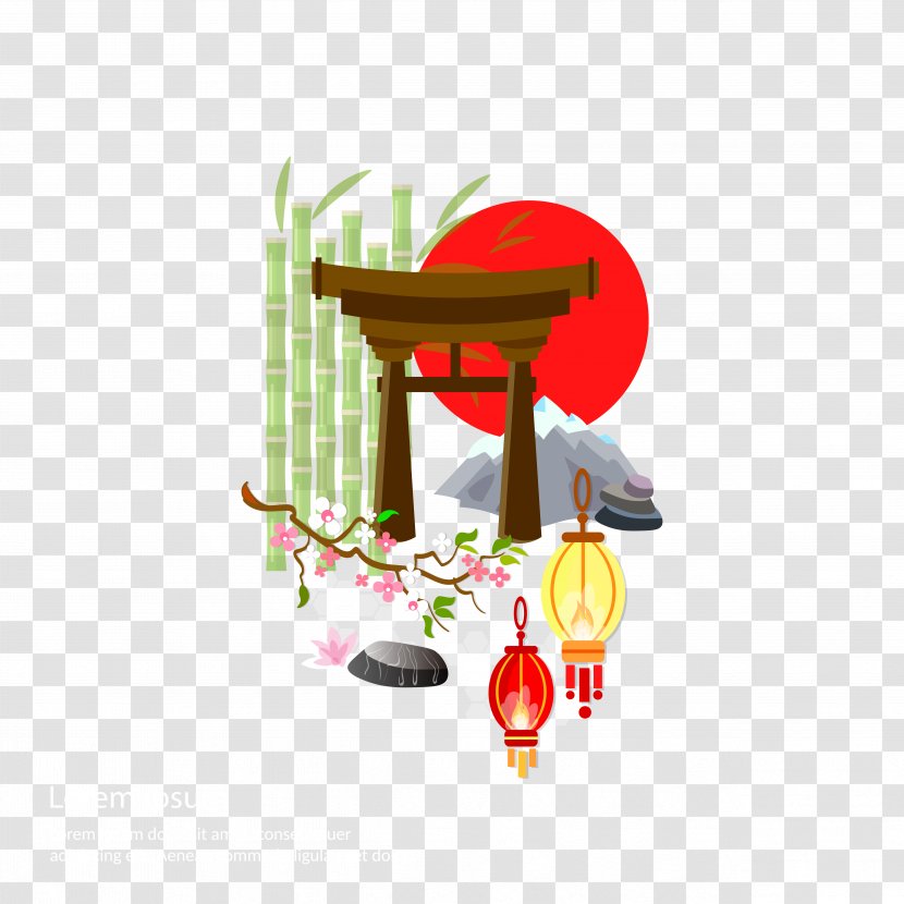 Culture Of Japan Illustration - Banner - Japanese Material Download Transparent PNG