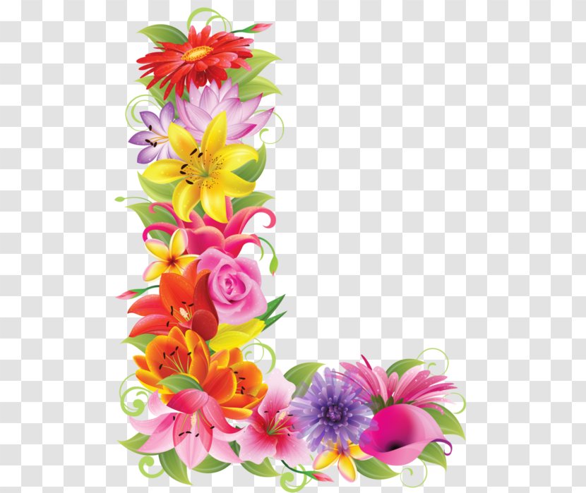 Letter English Alphabet Flower Clip Art - Floristry Transparent PNG