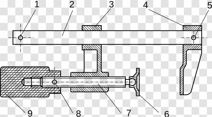 Technical Drawing Dessin D'ensemble Linkage Clamp - Goupille Transparent PNG