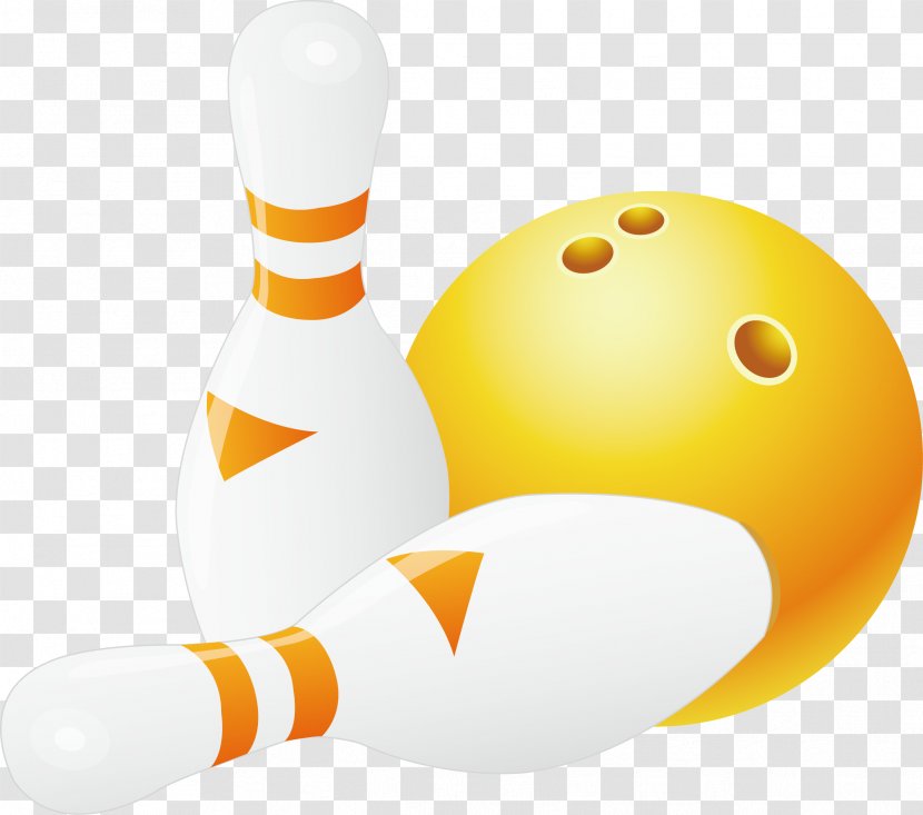 Poster - Yellow - Bowling Vector Material Transparent PNG