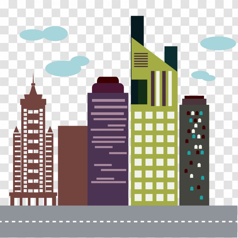 Flatiron Building Skyline High-rise - Vector City Transparent PNG