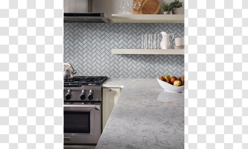 Tile Kitchen Herringbone Pattern Bevel Countertop - Fliesenspiegel Transparent PNG