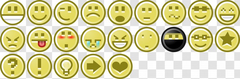 Smiley Emoticon Clip Art - Yellow - Series Vector Transparent PNG