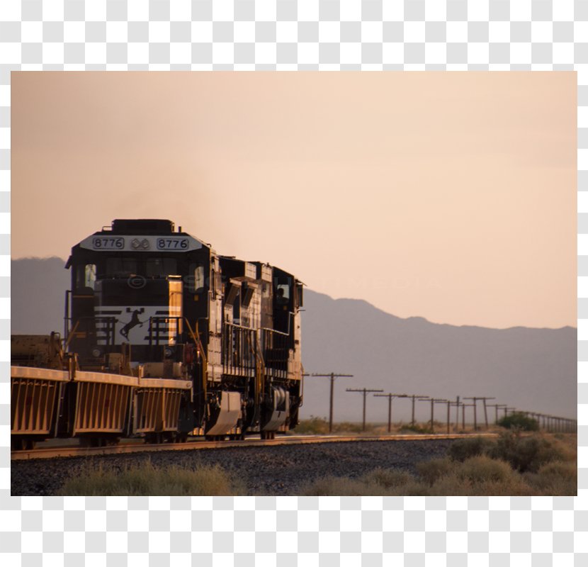 Train Rail Transport Locomotive Railroad Car Sky Plc - Track Transparent PNG