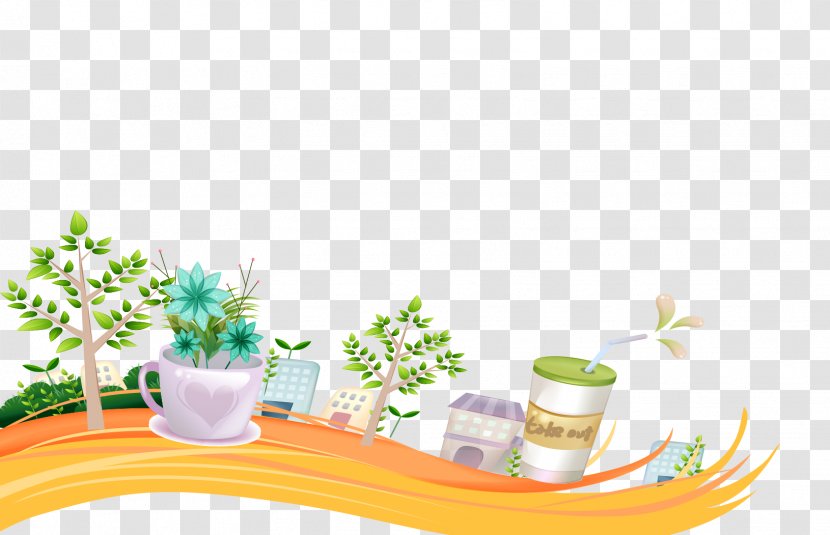 Animation Cartoon - Floral Design - Outdoor Scenery Transparent PNG