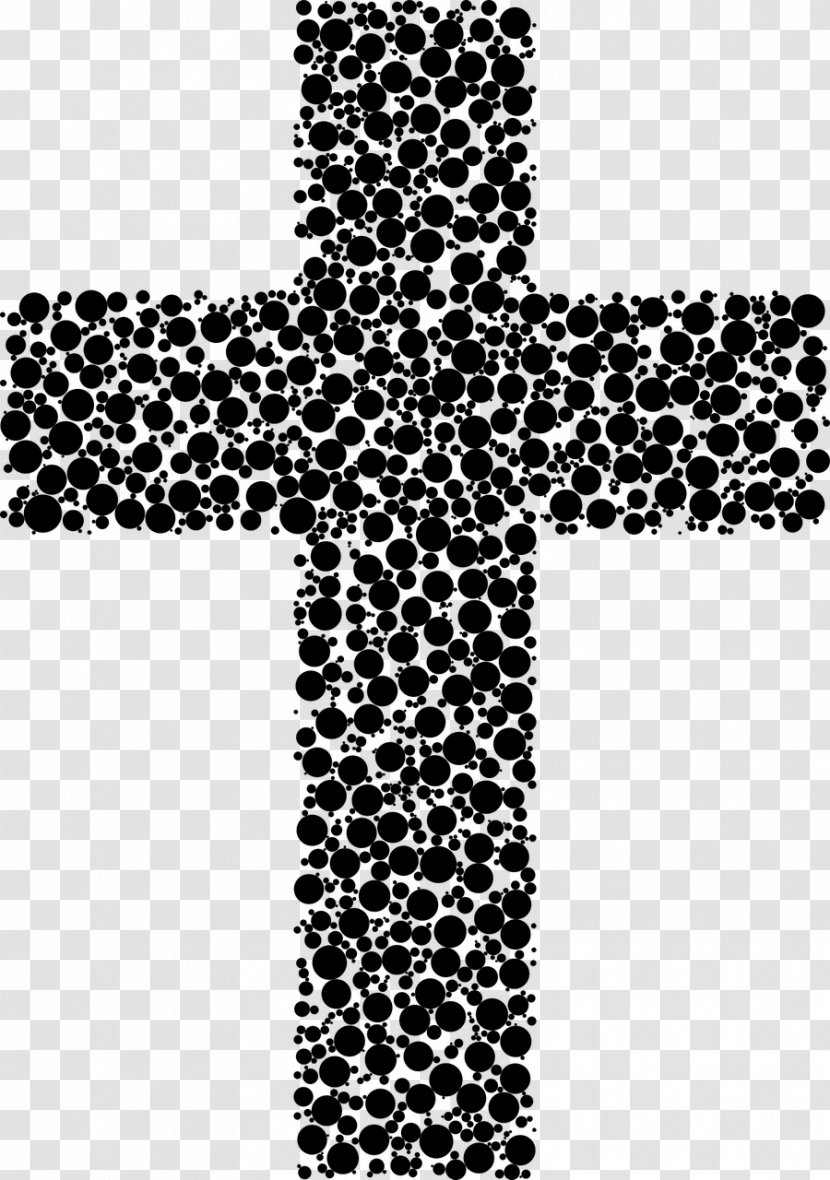 Christian Cross Crucifix Clip Art - Monochrome Transparent PNG