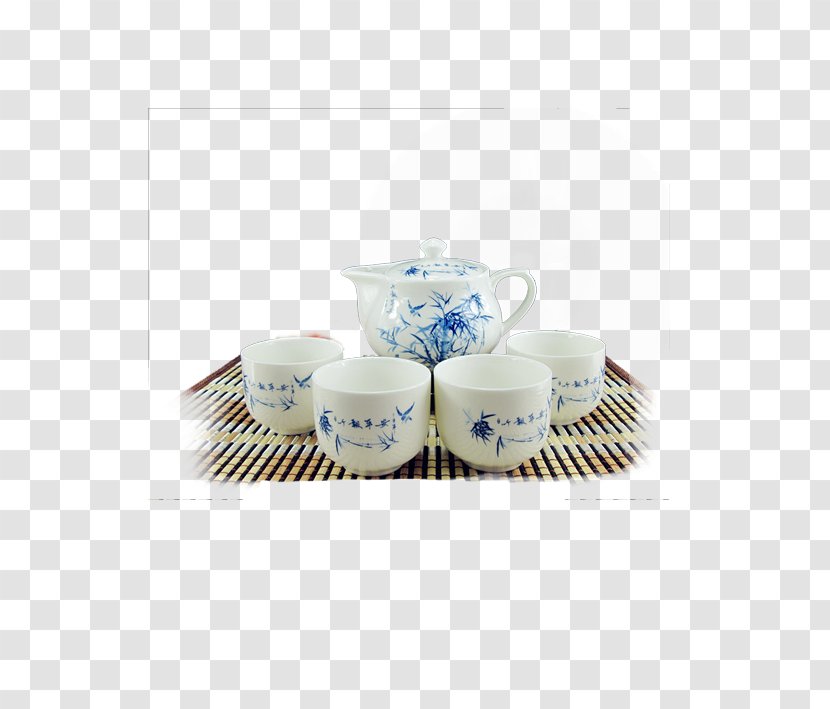 White Tea Teaware Fermented - Set Transparent PNG