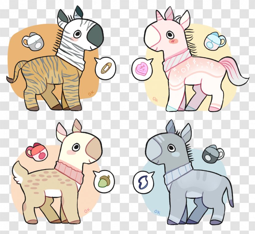 Donkey Horse Cat Clip Art - Watercolor Transparent PNG