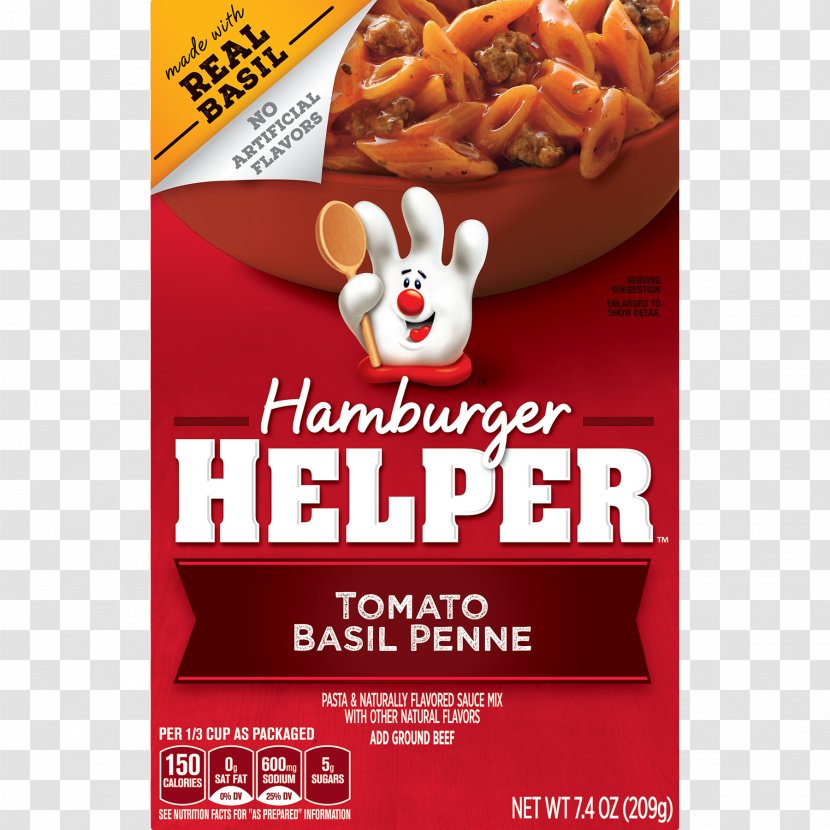 Hamburger Helper Cheeseburger Beef Stroganoff Macaroni And Cheese - Basil - Tomato Transparent PNG