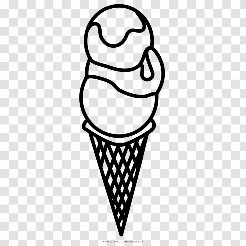 Ice Cream Cones Sorbet Drawing Coloring Book - Text Transparent PNG