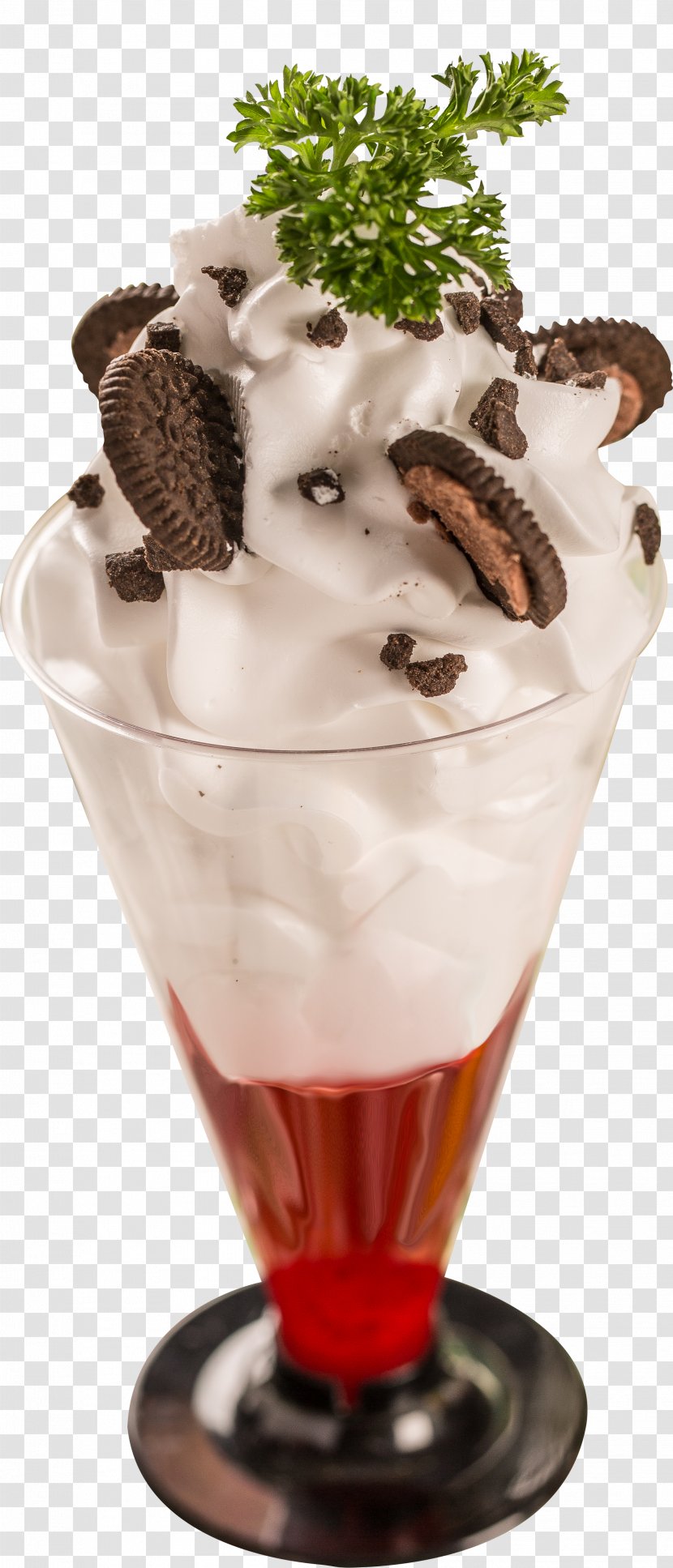 Chocolate Ice Cream Sundae Knickerbocker Glory Parfait - Dairy Product - Oreo Transparent PNG