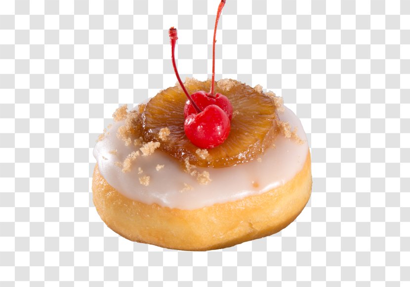 Cream Upside-down Cake Donuts Frosting & Icing Chocolate - Dessert Transparent PNG