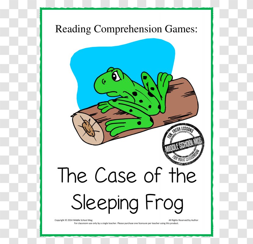 Frog Human Behavior Animal Clip Art - Reading Comprehension Transparent PNG