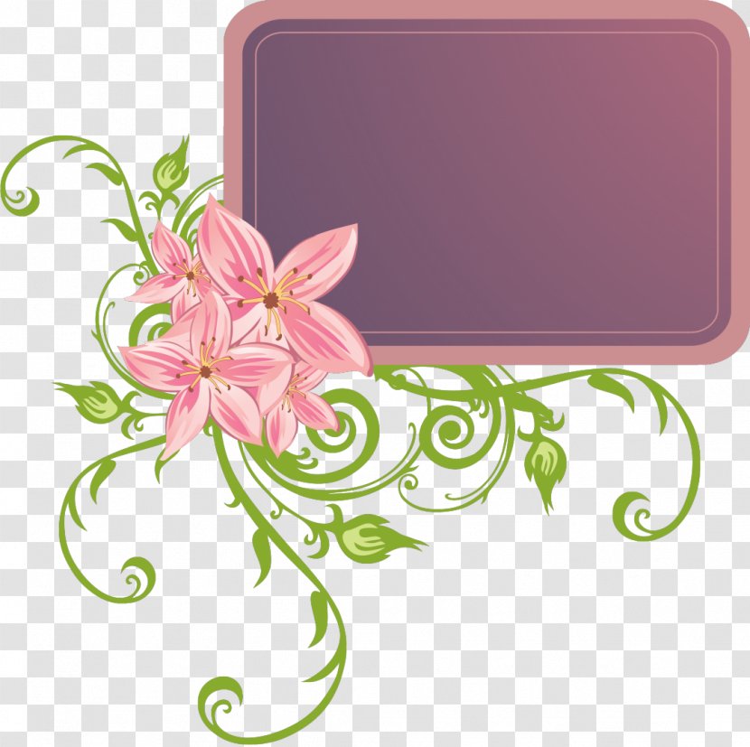 Drawing Clip Art - Flower - Floral Frame Transparent PNG