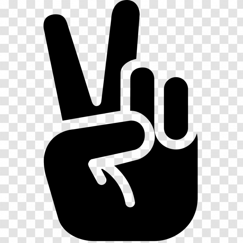 V Sign Peace Symbols Clip Art - And Transparent PNG