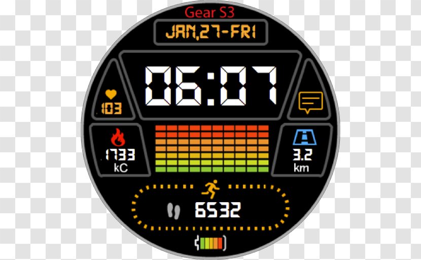 Logo Brand Sports Venue Font - Speedometer - Gear S3 Transparent PNG