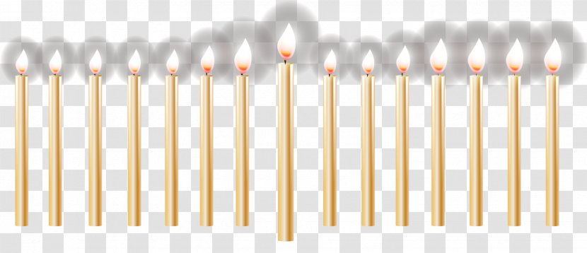 Hanukkah - Gold Holiday Candle Transparent PNG