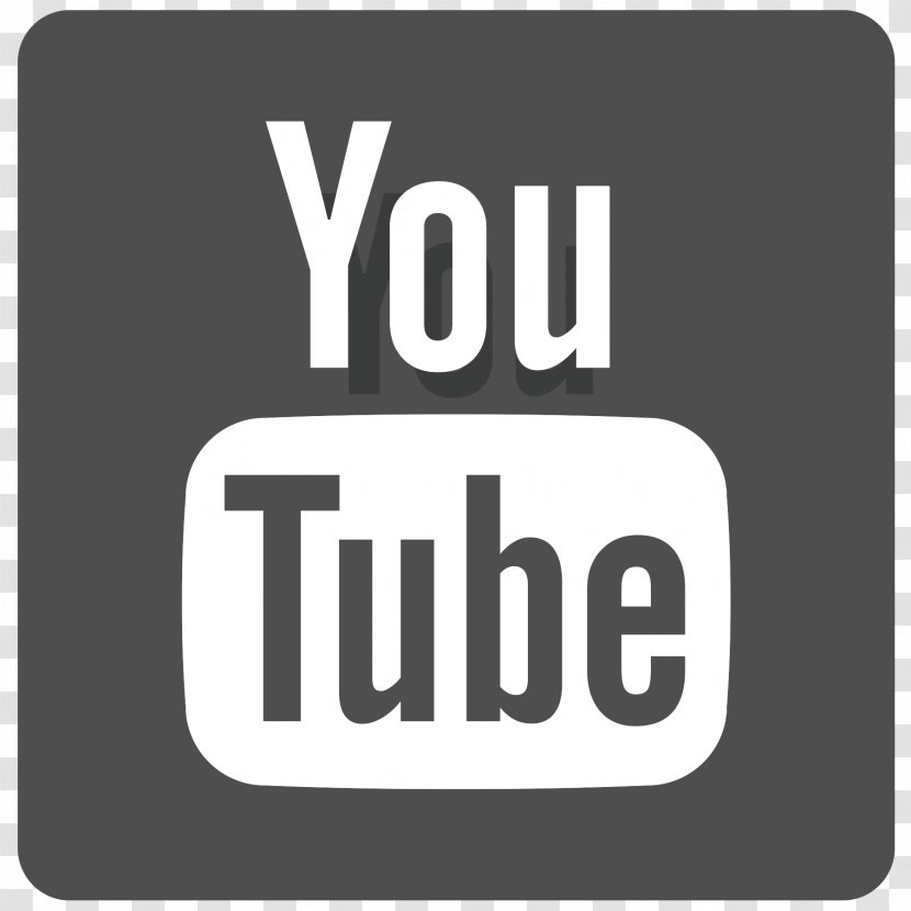 YouTube Logo Grayscale - Youtube Transparent PNG