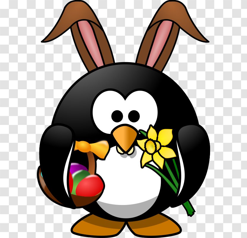 Easter Bunny Penguin Gift Clip Art - Egg Transparent PNG
