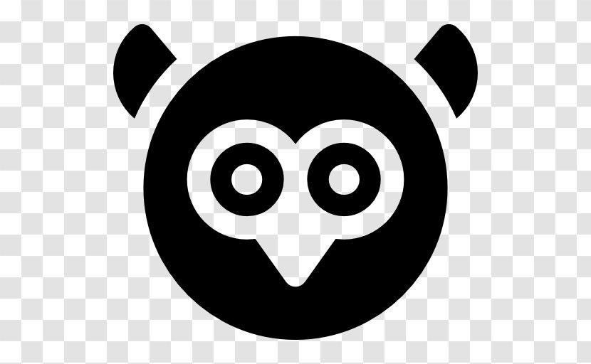 Snout White Logo Black M Clip Art - Owl Symbol Transparent PNG