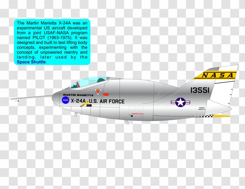 Martin Marietta X 24 Airplane Clip Art Space Shuttle Transparent Png