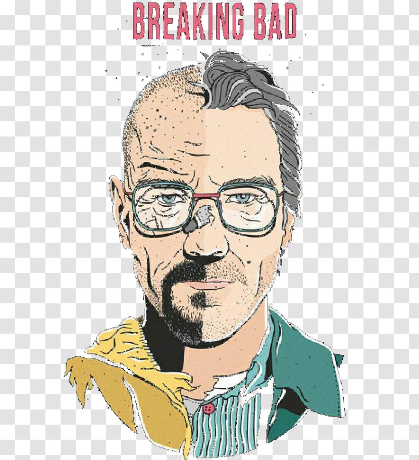 Walter White T-shirt Graphic Design Facial Hair - Eyewear Transparent PNG