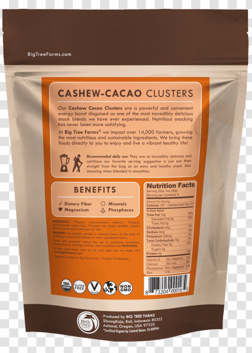 Smoothie Raw Foodism Cocoa Bean Chocolate - CASHEW Transparent PNG