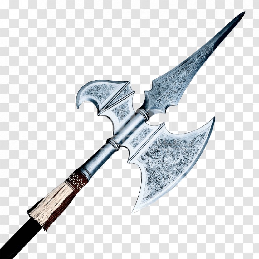 Middle Ages Halberd Pole Weapon Spear - Voulge Transparent PNG