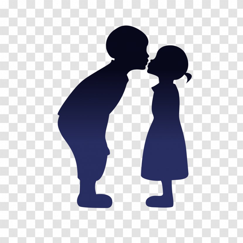 Fundal Kiss - Silhouette - Kid Actor Kissing Transparent PNG