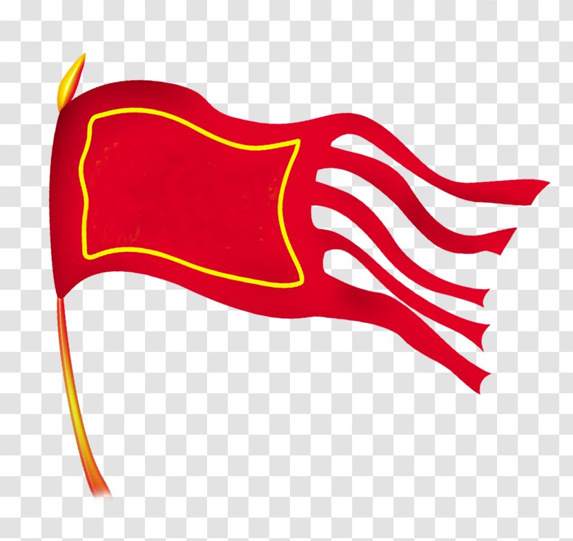 Red Flag Download - Fluttering Transparent PNG