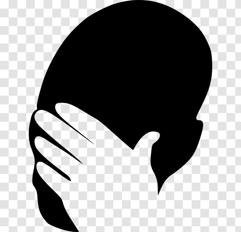Facepalm Silhouette Photography Sadness - Head Transparent PNG