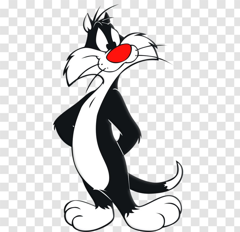 Sylvester Jr. Tweety Penelope Pussycat Bugs Bunny - Monochrome - James Gates Transparent PNG