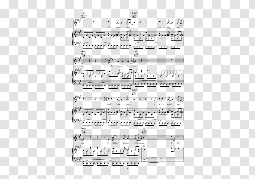 Ta De Jie Mao Ye Hui Mei Musical Notation Piano - Frame - Snow Patrol Transparent PNG