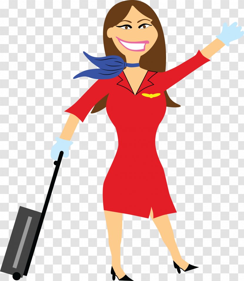 Flight Attendant Cartoon Clip Art - FLIGHT Transparent PNG