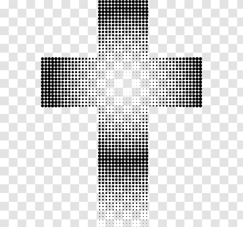 Halftone Christian Cross Clip Art - Symbol Transparent PNG
