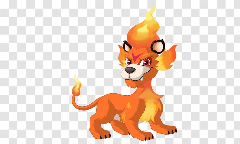 Lion Red Fox Monster Legends - Cartoon - RPG Big Cat WhiskersLion Transparent PNG