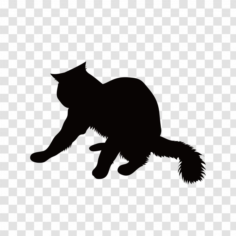 Black Cat Whiskers Silhouette Hello Kitty Transparent PNG