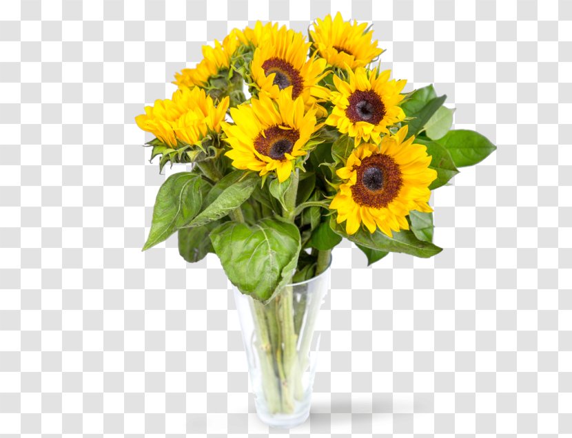 Common Sunflower Cut Flowers Flower Bouquet Floral Design - Rose - Gift Items Transparent PNG