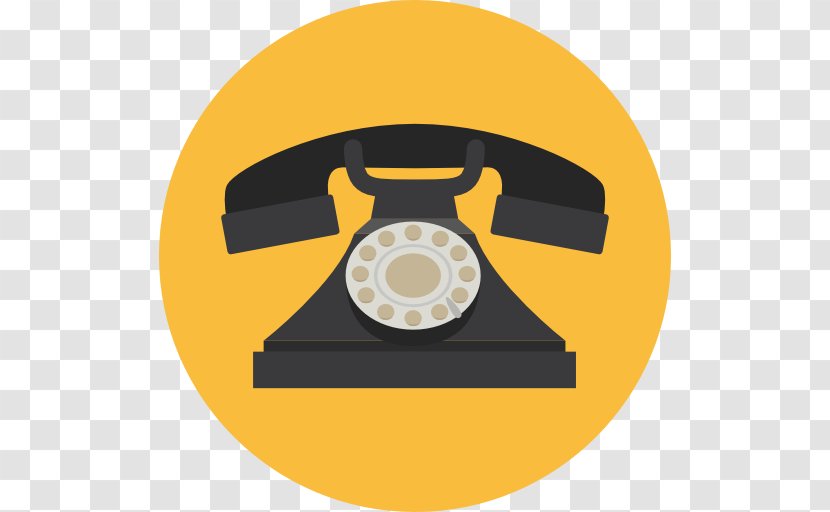 Clip Art - Orange - Retro Telephone Transparent PNG