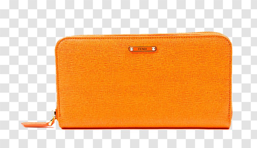 Wallet Coin Purse Credit Card U30abu30fcu30c9 - Handbag - Ms. Fendi Orange Leather Long Transparent PNG