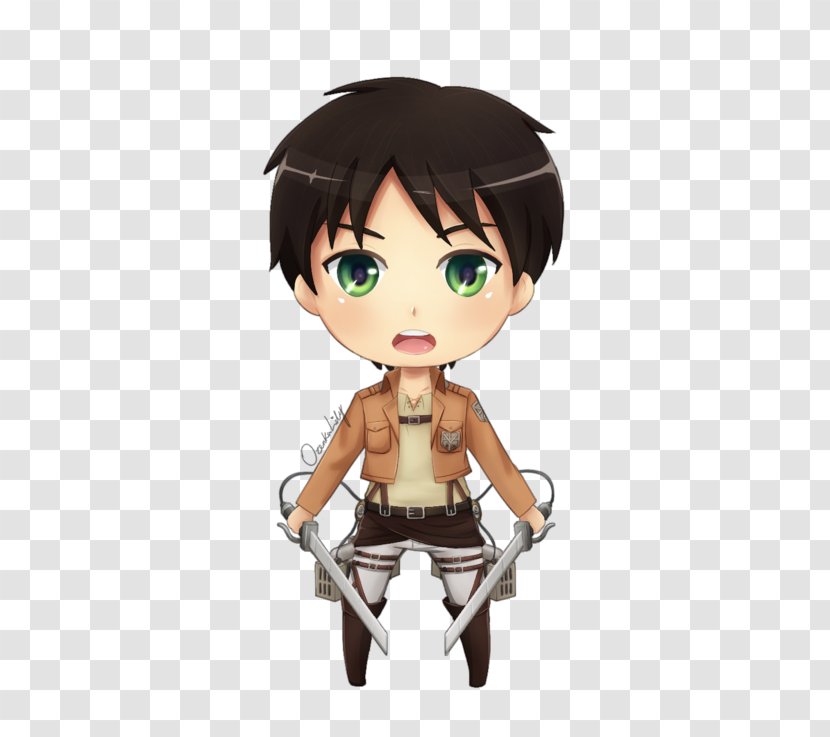 Black Hair Brown Cartoon - Tree - Mikasa Y Eren Transparent PNG