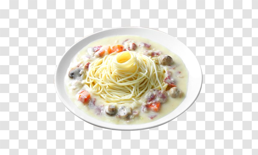 Spaghetti Alle Vongole Aglio E Olio Alla Puttanesca Taglierini Carbonara - Linguine - ​​bacon Transparent PNG