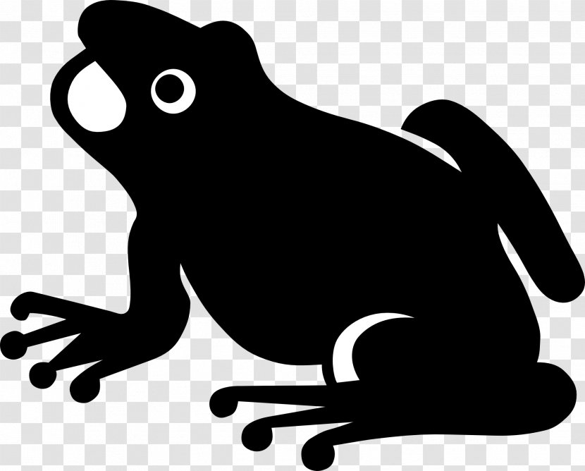 Frog Silhouette Clip Art - Black - Amphibian Transparent PNG