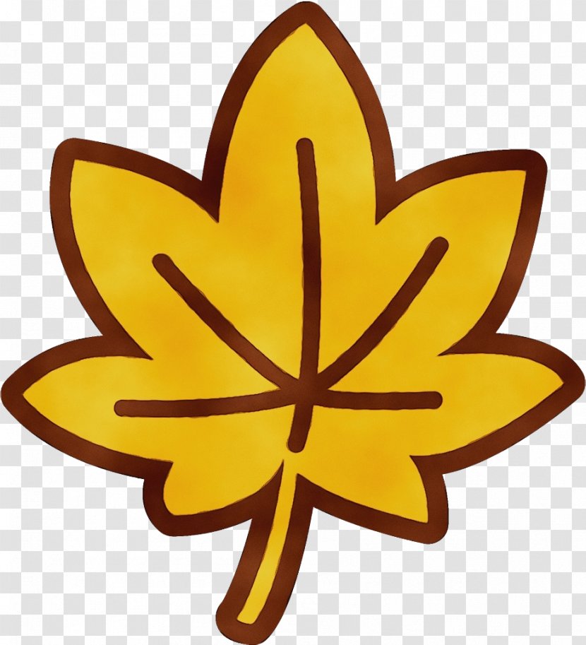 Yellow Leaf Plant Flower Symbol - Petal Transparent PNG