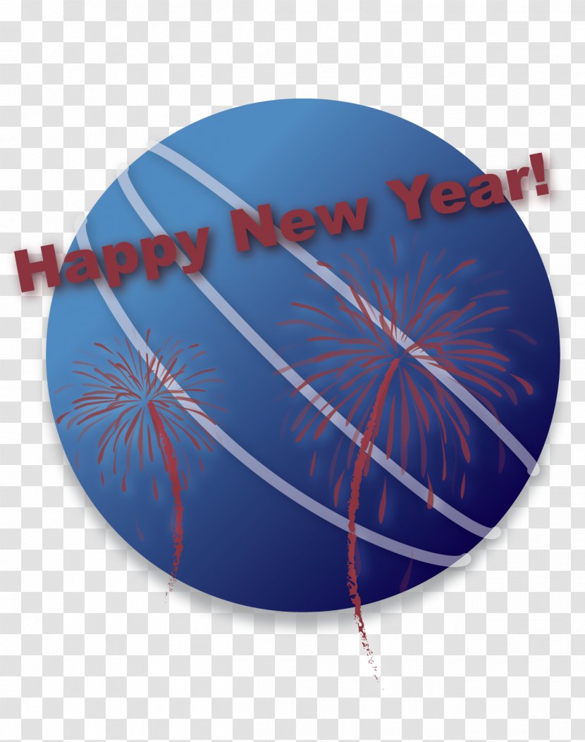 Cobalt Blue Circle Font - Happy New Year Transparent PNG