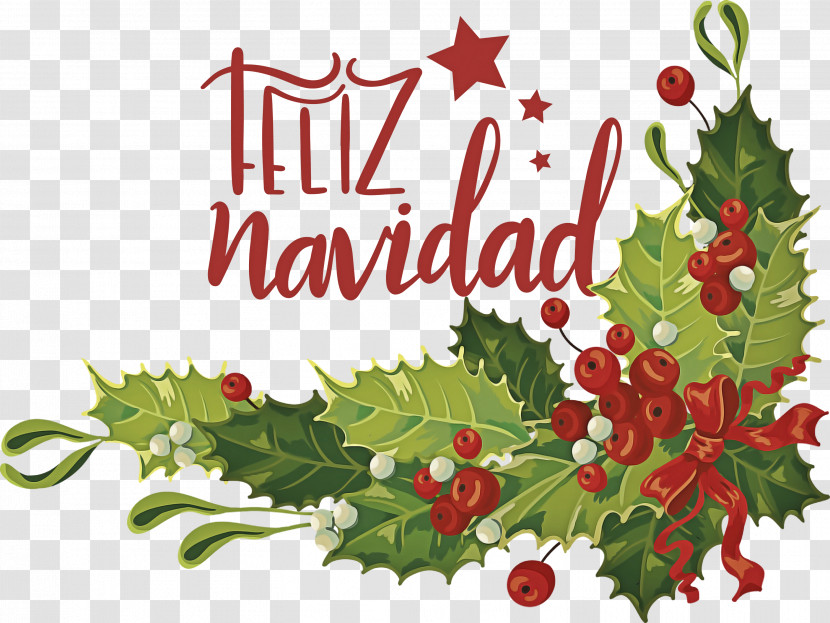 Feliz Navidad Merry Christmas Transparent PNG