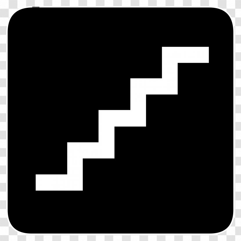 Stairs Exit Sign Emergency ADA Signs - Black - Stair Transparent PNG