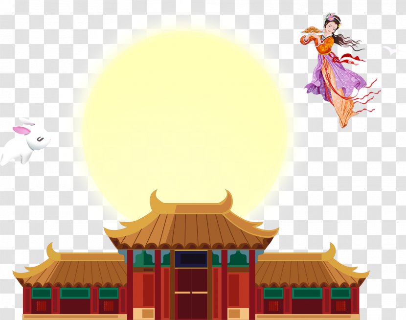 China Building Palace - Recreation - The Traditional Pavilion And Moon Transparent PNG