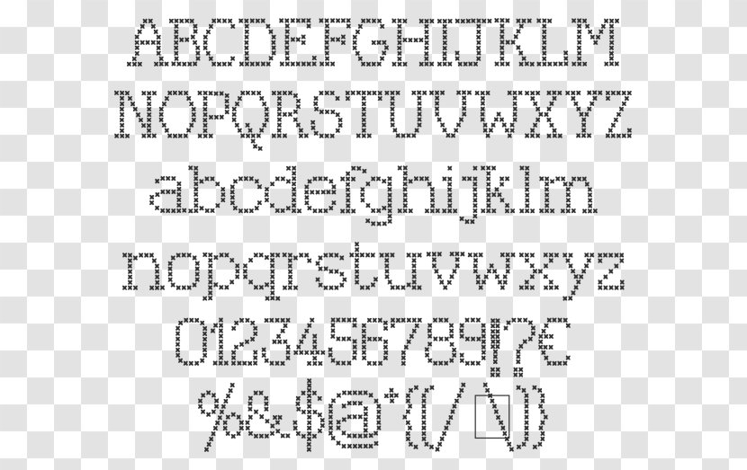 Cross-stitch Alphabet Letter Pattern - Text - Cross Stich Transparent PNG