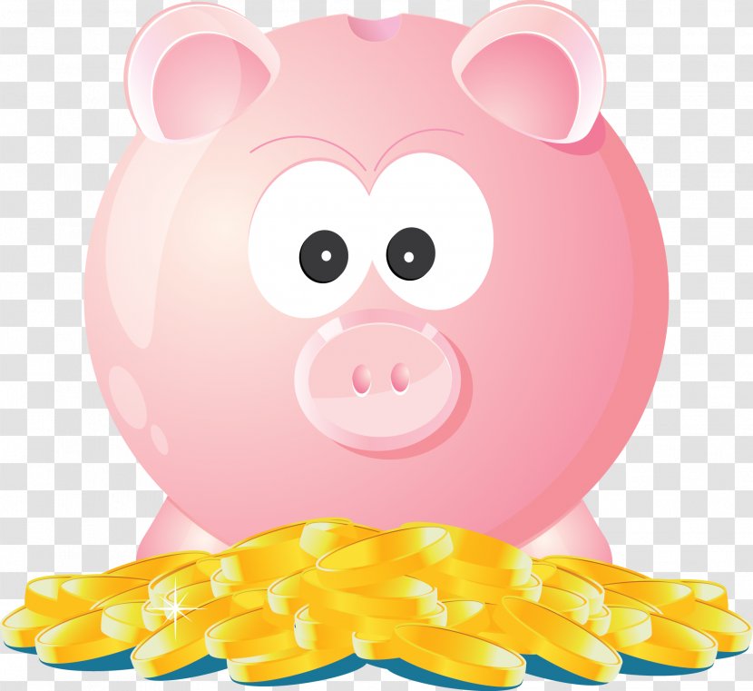 Domestic Pig Download Euclidean Vector - Piggy Bank Transparent PNG